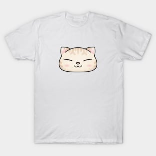 Cute Cream Cat Face T-Shirt